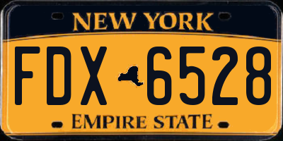 NY license plate FDX6528