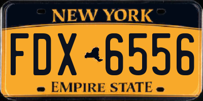 NY license plate FDX6556