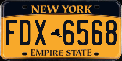 NY license plate FDX6568
