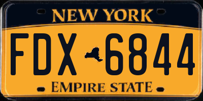 NY license plate FDX6844