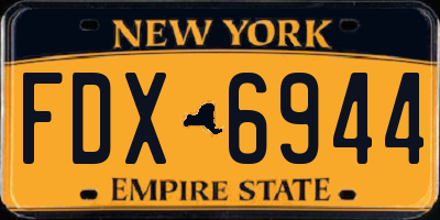 NY license plate FDX6944