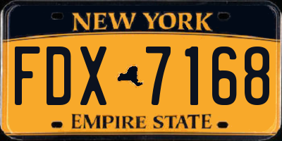 NY license plate FDX7168