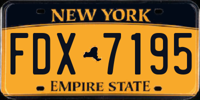 NY license plate FDX7195