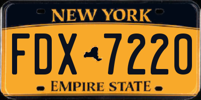 NY license plate FDX7220