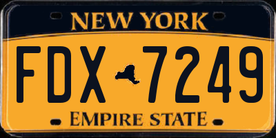 NY license plate FDX7249