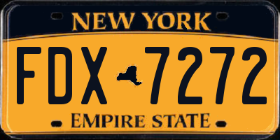 NY license plate FDX7272