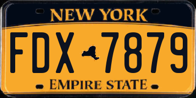 NY license plate FDX7879