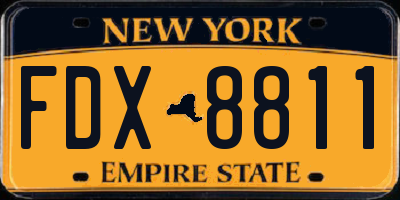 NY license plate FDX8811