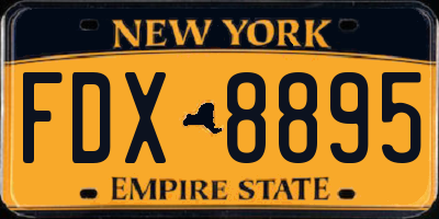 NY license plate FDX8895