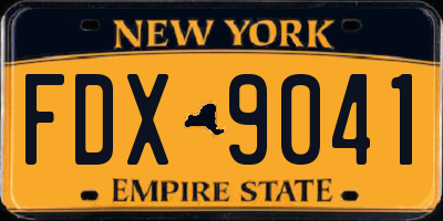 NY license plate FDX9041