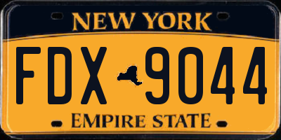 NY license plate FDX9044