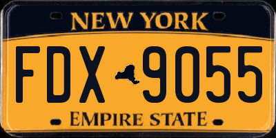 NY license plate FDX9055