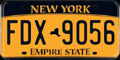 NY license plate FDX9056