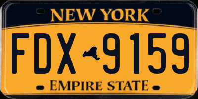NY license plate FDX9159