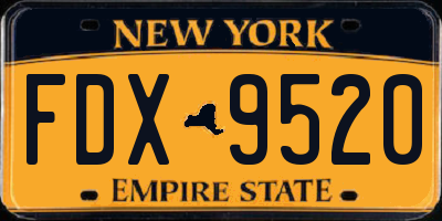 NY license plate FDX9520