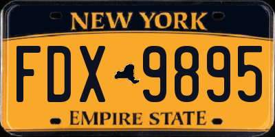 NY license plate FDX9895