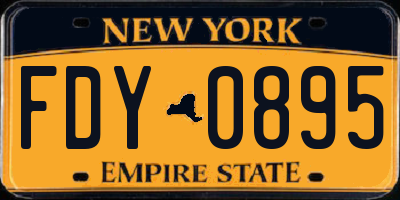 NY license plate FDY0895