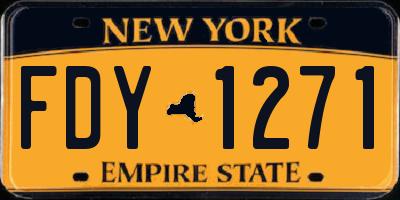 NY license plate FDY1271