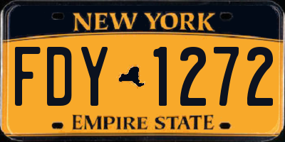 NY license plate FDY1272