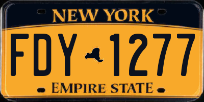 NY license plate FDY1277