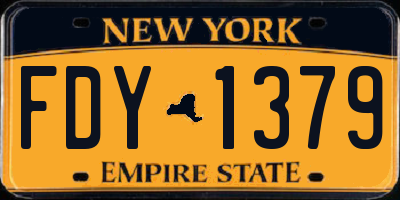 NY license plate FDY1379