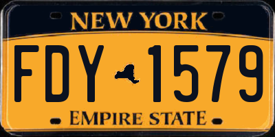 NY license plate FDY1579
