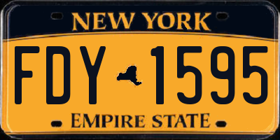 NY license plate FDY1595