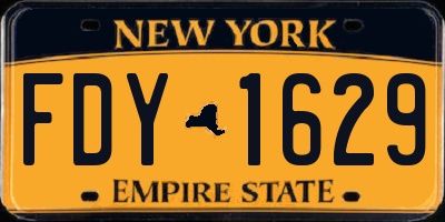 NY license plate FDY1629