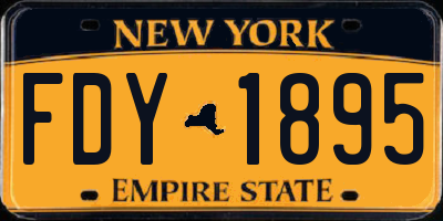 NY license plate FDY1895