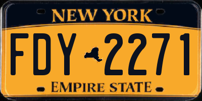 NY license plate FDY2271