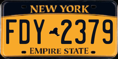 NY license plate FDY2379