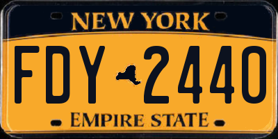 NY license plate FDY2440