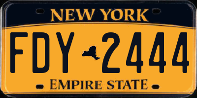 NY license plate FDY2444