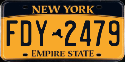 NY license plate FDY2479