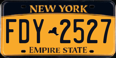 NY license plate FDY2527