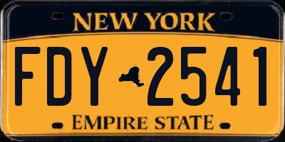 NY license plate FDY2541