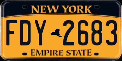 NY license plate FDY2683