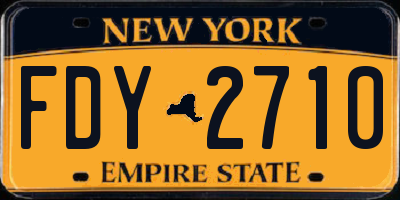 NY license plate FDY2710