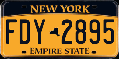 NY license plate FDY2895