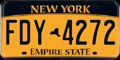 NY license plate FDY4272