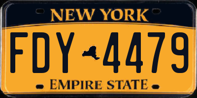 NY license plate FDY4479