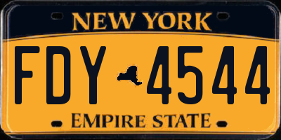 NY license plate FDY4544