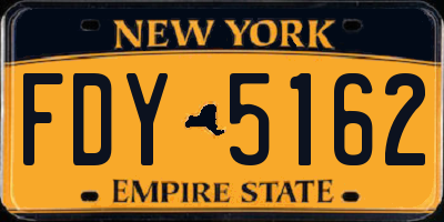 NY license plate FDY5162
