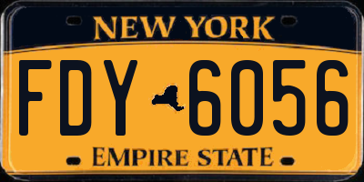 NY license plate FDY6056