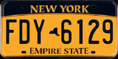 NY license plate FDY6129