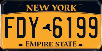 NY license plate FDY6199