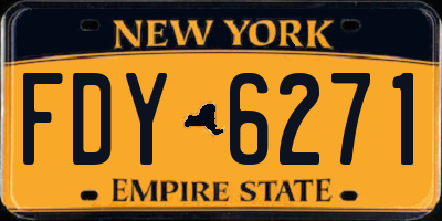 NY license plate FDY6271