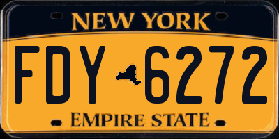 NY license plate FDY6272
