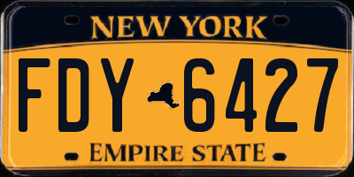 NY license plate FDY6427