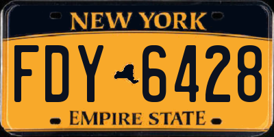 NY license plate FDY6428